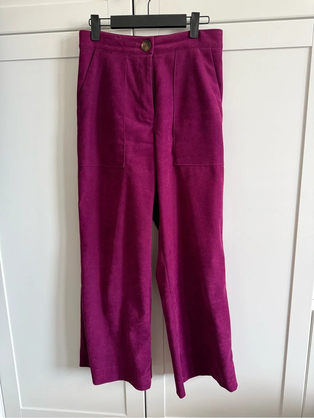 Women’s Boot Cut High-Rise Pants in Berry - Picture 4 of 15